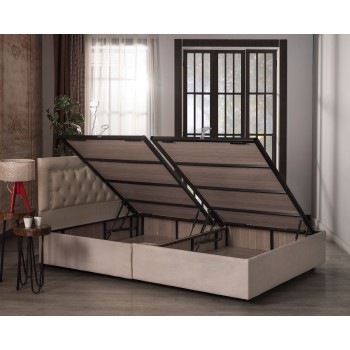 DAR EVLER İÇİN MÜKEMMEL ÇÖZÜM 140X200 YANDAN AÇILIR SANDIKLI BAZA BAŞLIK HARİÇ